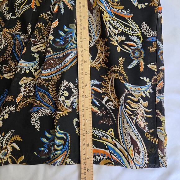 Ulla Popken Tunic 16/18 Sheer Boho Paisley Embroidered Sequins Blouse Whimsigoth - Picture 11 of 11